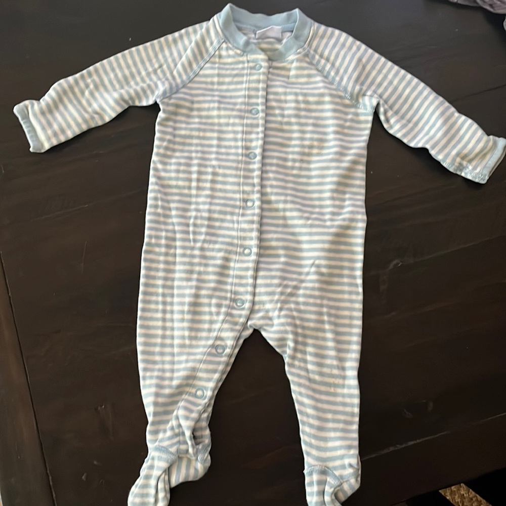 Blue and White Striped Hanna Andersson PJs